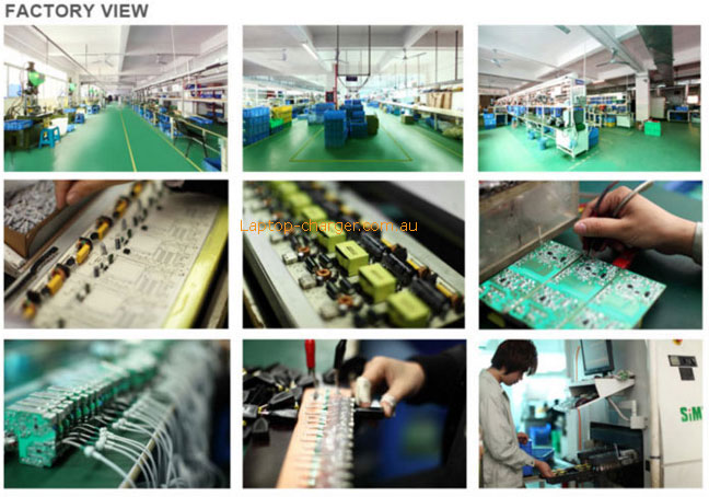 laptop charger factory view