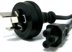 Power Cord for Australia, 2 prong and 3 prong