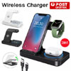 Wireless Charger 15W Fast Charging Station Pad for Apple Watch iPhone AirPods